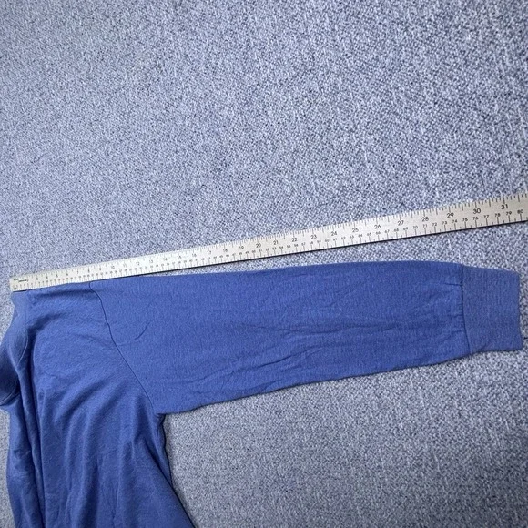 VTG Cross Creek Mock Neck Shirt Mens L USA Made Blue Long Sleeve 90s - Picture 6 of 6
